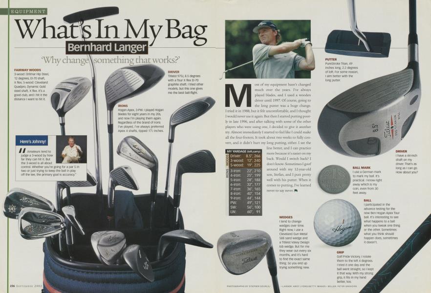 What's In My Bag: Bernhard Langer