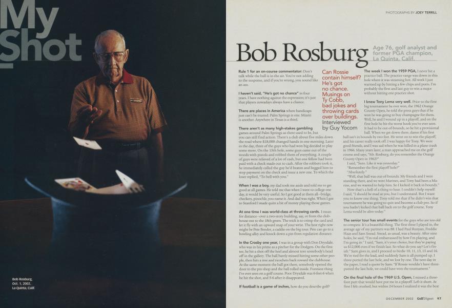 My Shot: Bob Rosburg