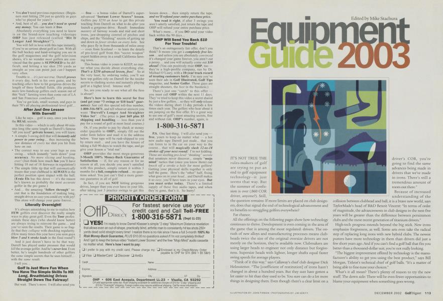 Equipment Guide 2003