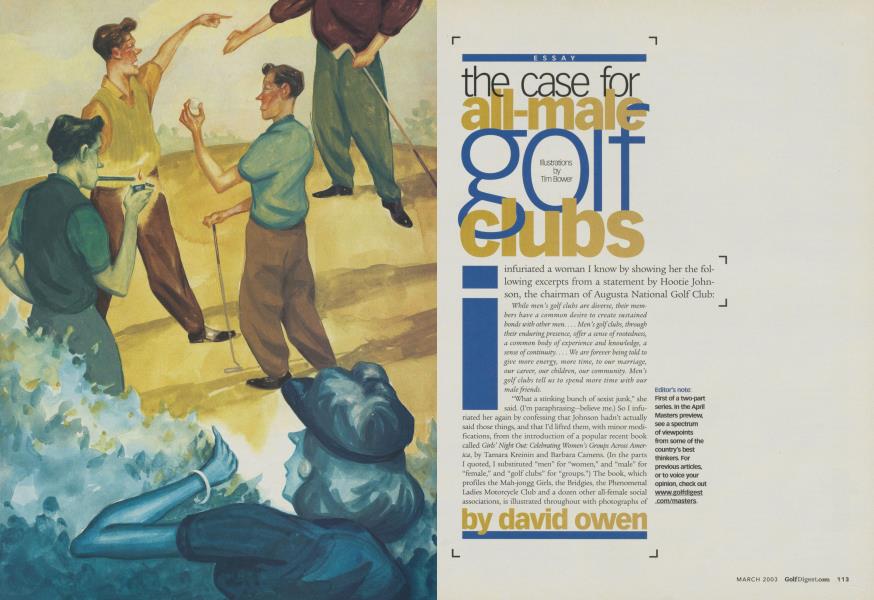 The Case for All-Male Golf Clubs