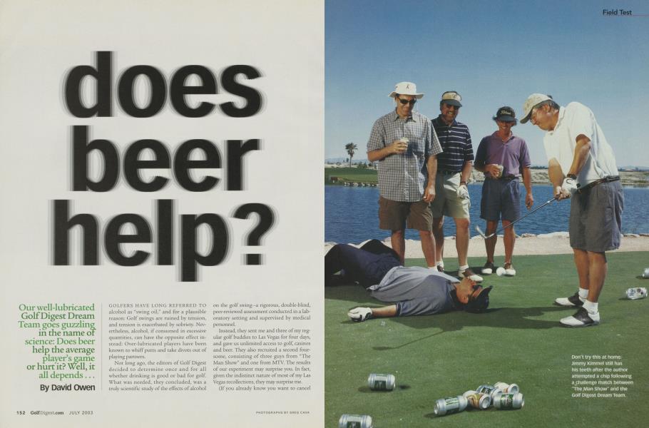does beer help?
