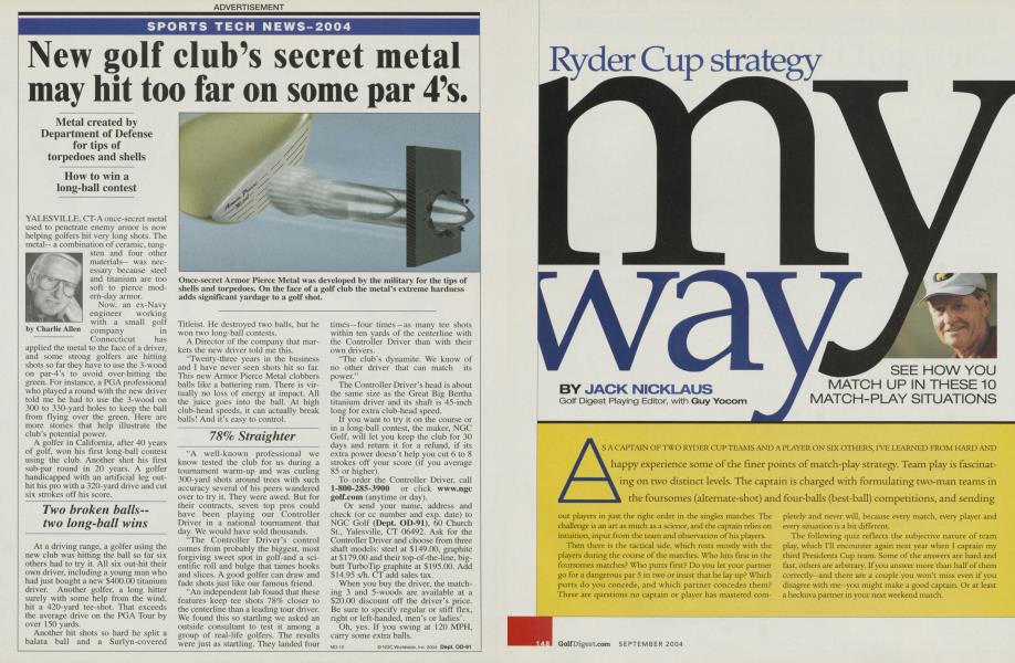 RYDER CUP STRATEGY: MY WAY