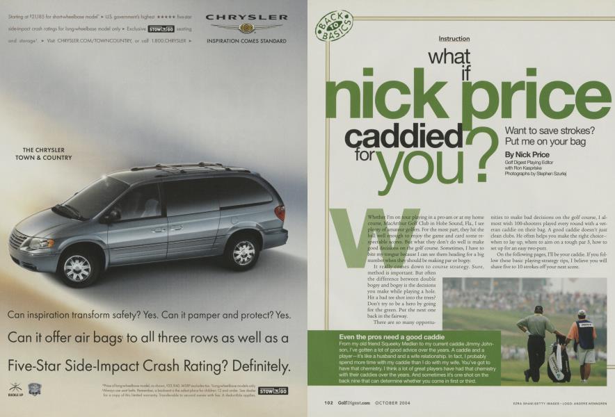 what if nick price caddied for you?