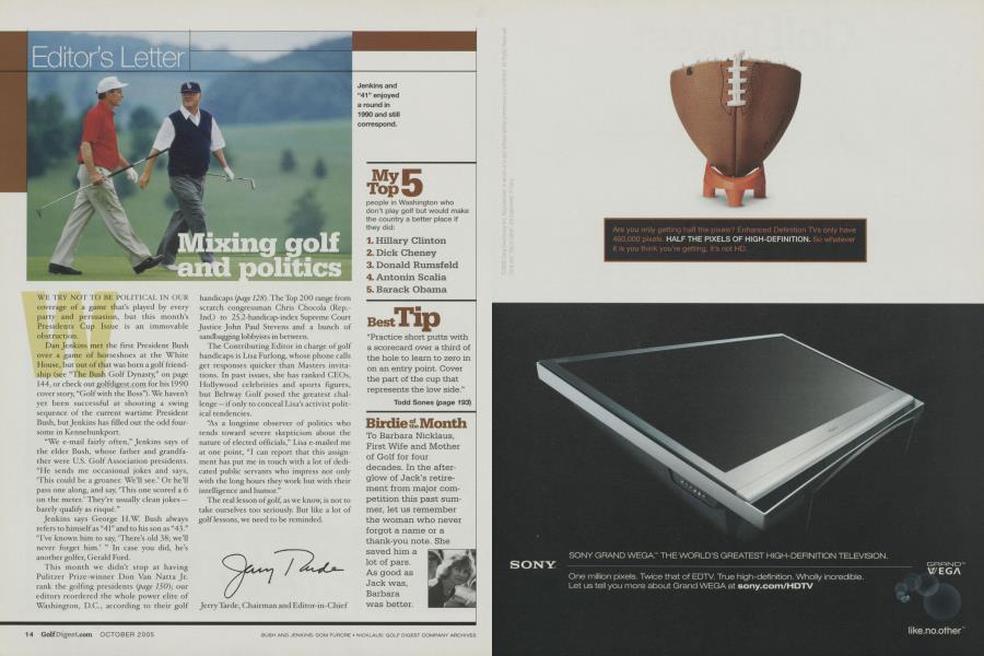 Mixing golf and politics