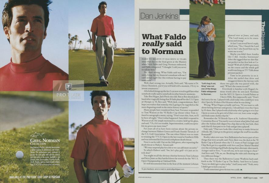 What Faldo really said to Norman