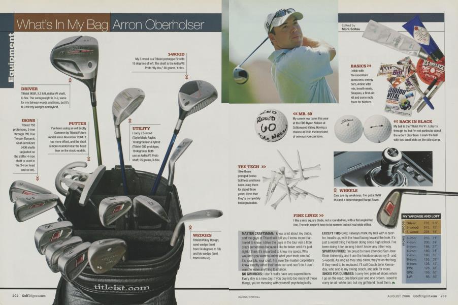 What’s In My Bag: Arron Oberholser