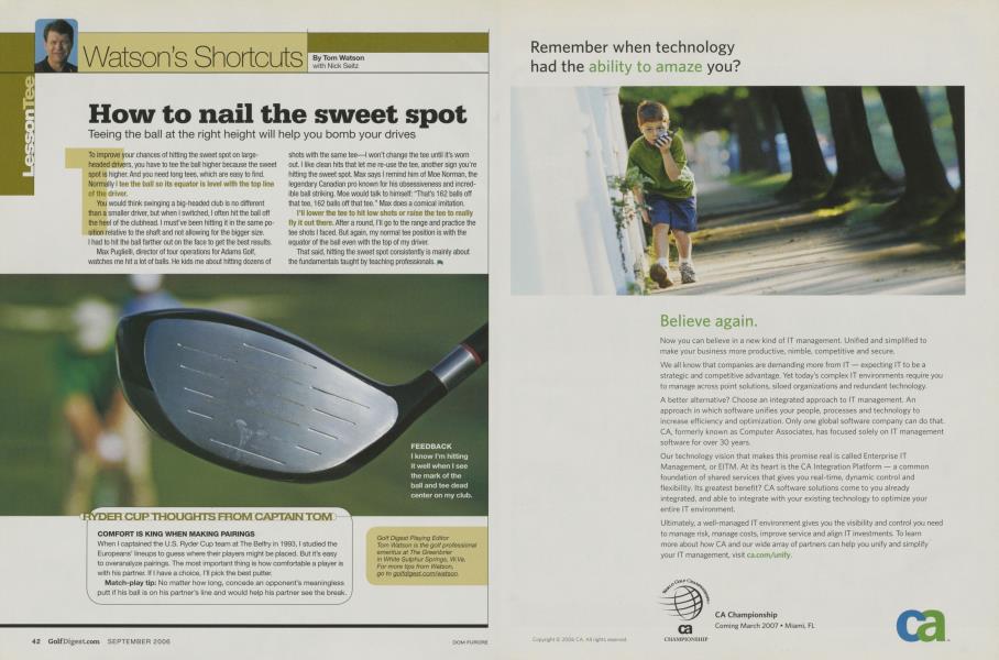 How to nail the sweet spot