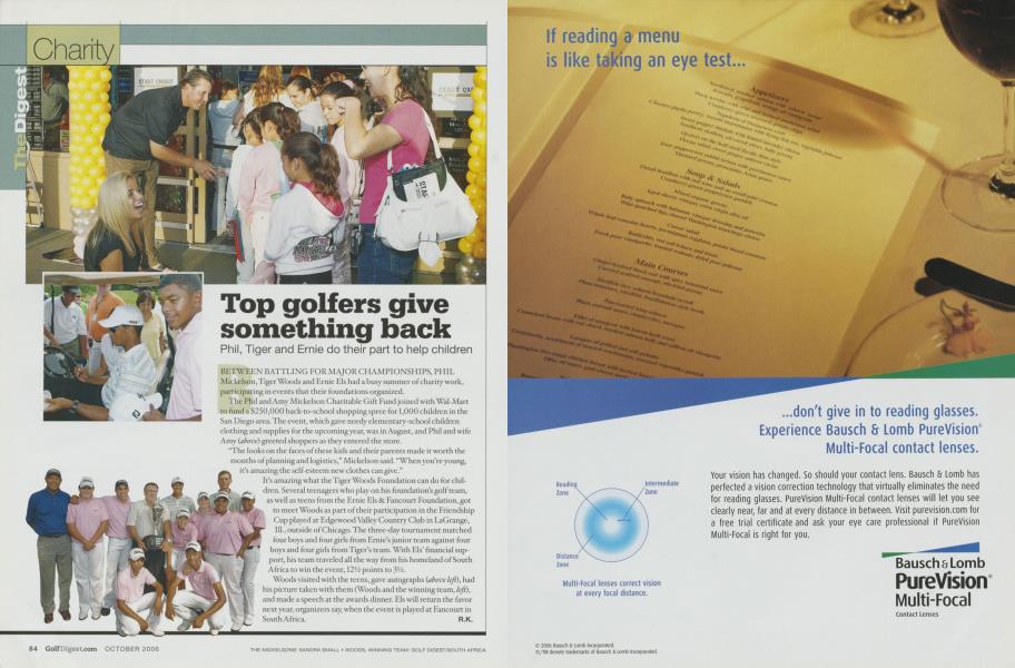 Top golfers give something back