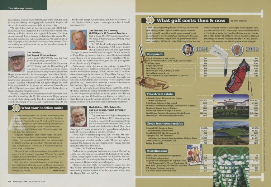 What golf costs: then & now