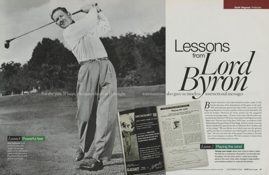 Lessons from Lord Byron