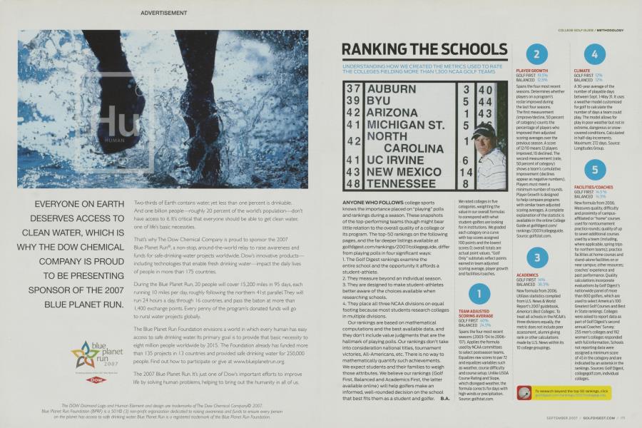 RANKING THE SCHOOLS