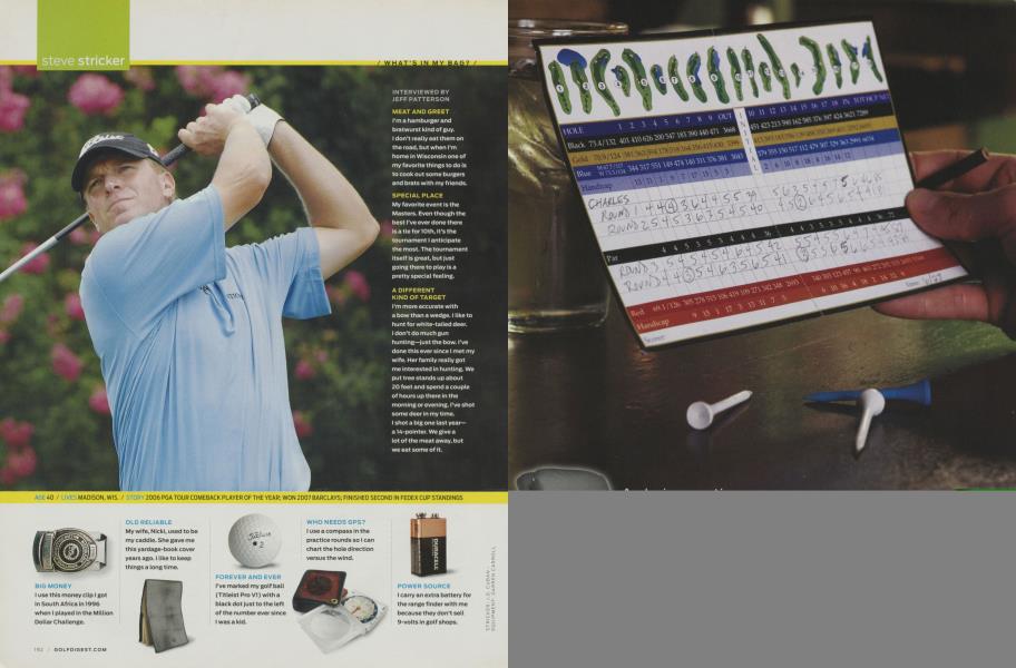 WHAT'S IN MY BAG: Steve Stricker