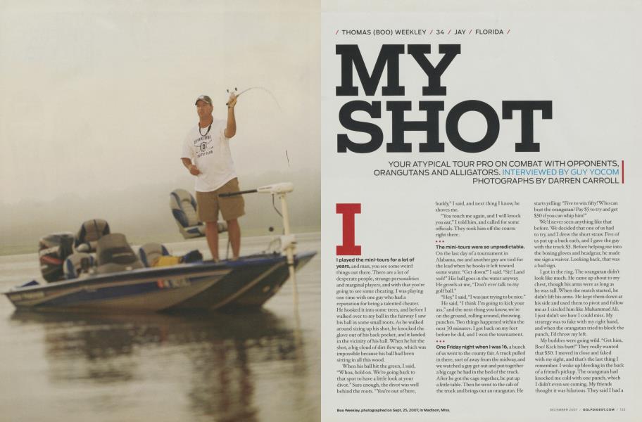 MY SHOT: Thomas Boo Weekley