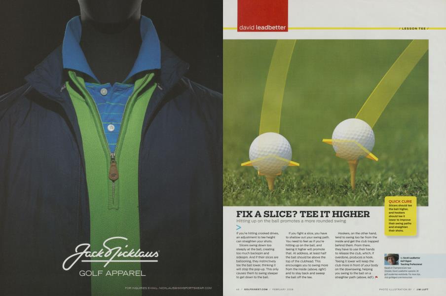 FIX A SLICE? TEE IT HIGHER