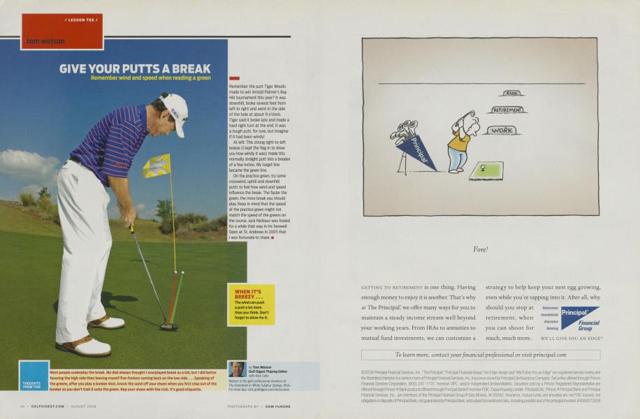 GIVE YOUR PUTTS A BREAK