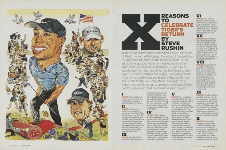 X Reasons To Celebrate Tigers Return Golf Digest April 2009 5479