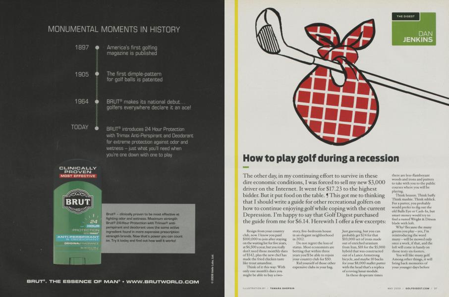 How to play golf during a recession