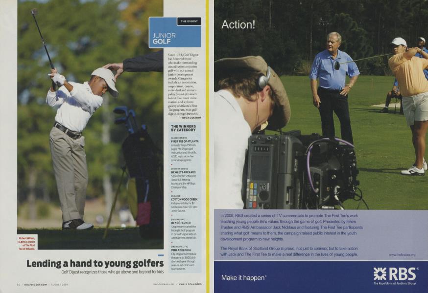 Lending a hand to young golfers