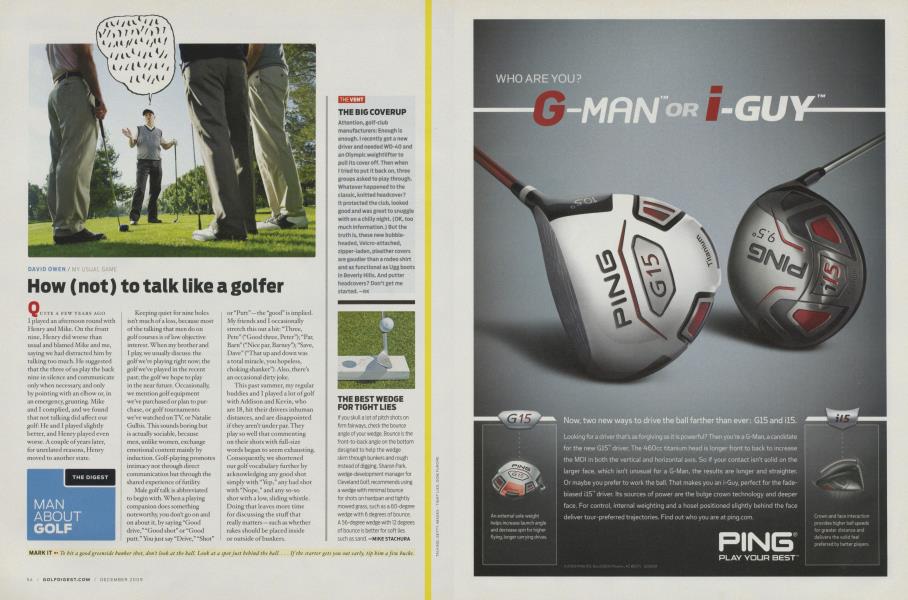 How (not) to talk like a golfer