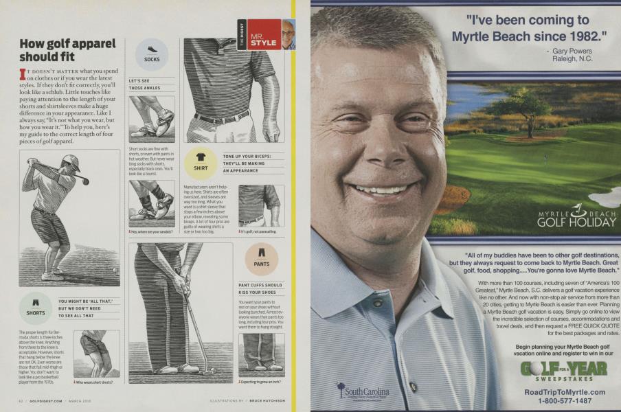 How golf apparel should fit
