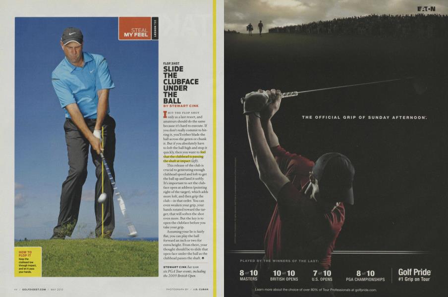 SLIDE THE CLUBFACE UNDER THE BALL