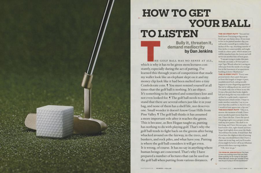 HOW TO GET YOUR BALL TO LISTEN