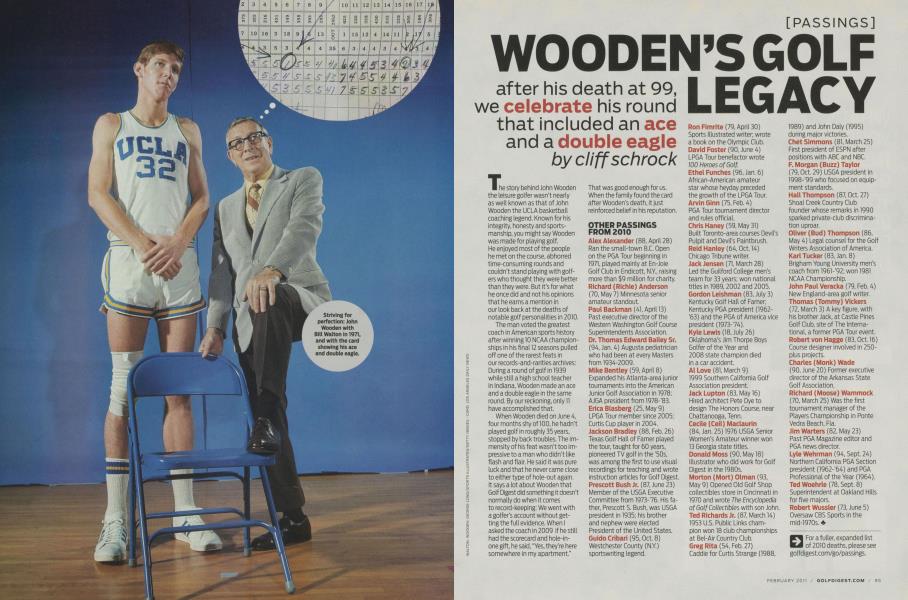 WOODEN’S GOLF LEGACY