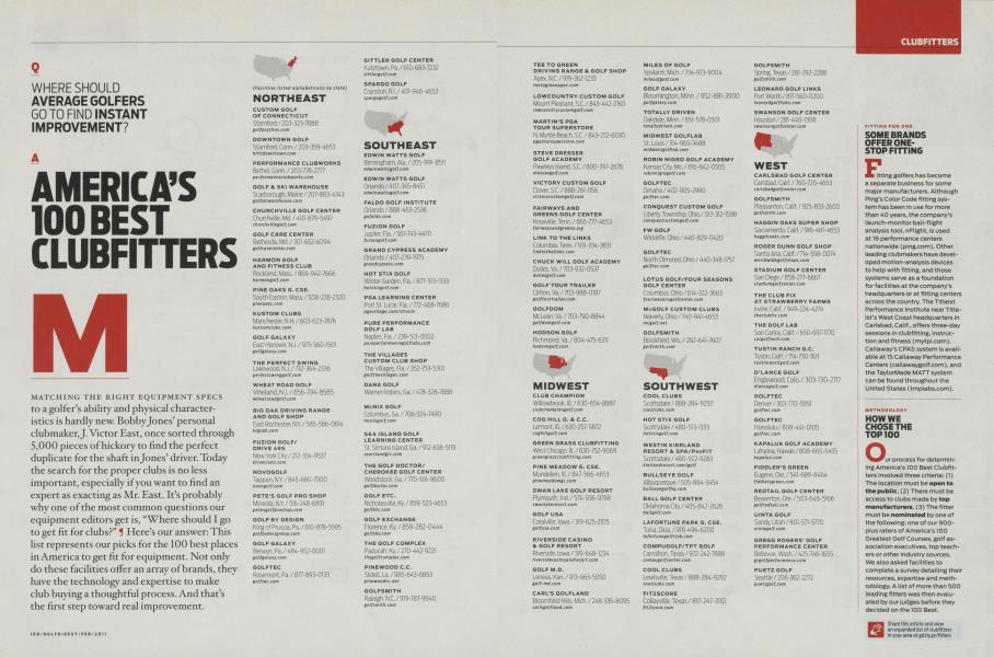 AMERICA’S 100 BEST CLUBFITTERS