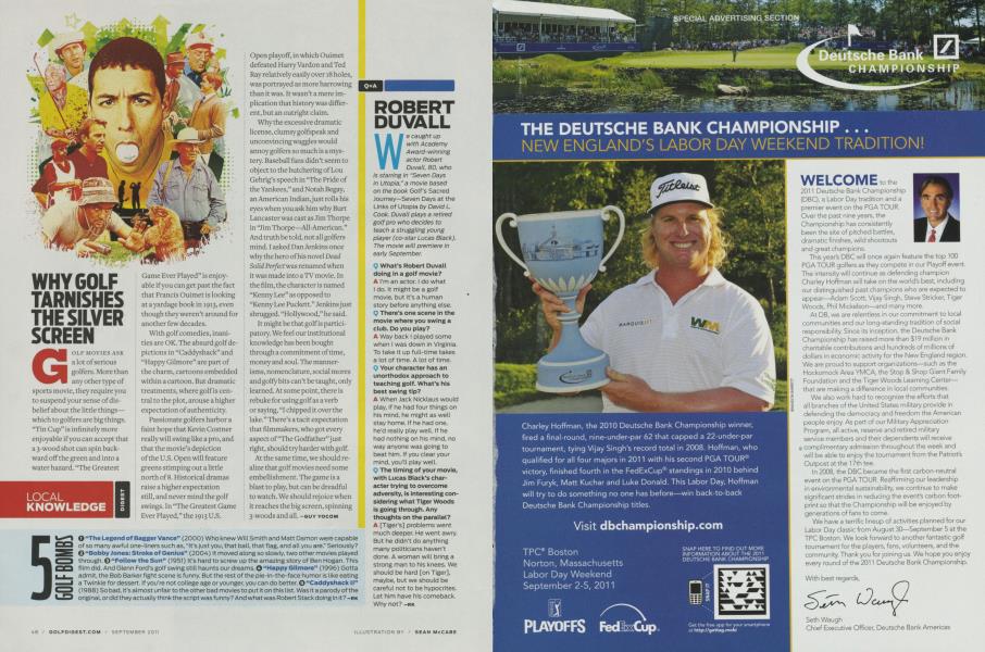 WHY GOLF TARNISHES THE SILVER SCREEN