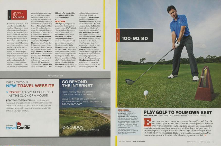 PLAY GOLF TO YOUR OWN BEAT