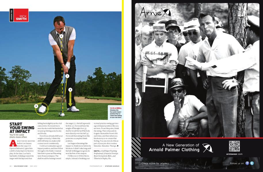 START YOUR SWING AT IMPACT