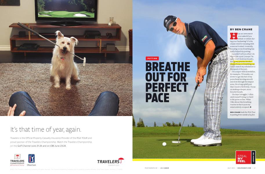 PUTTING: BREATHE OUT FOR PERFECT PACE