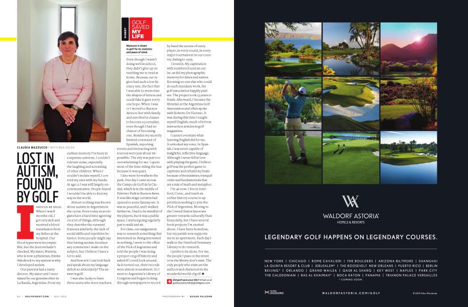 LOST IN AUTISM, FOUND BY GOLF