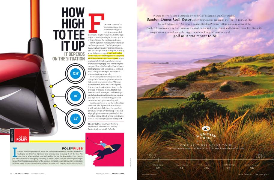 HOW HIGH TO TEE IT UP