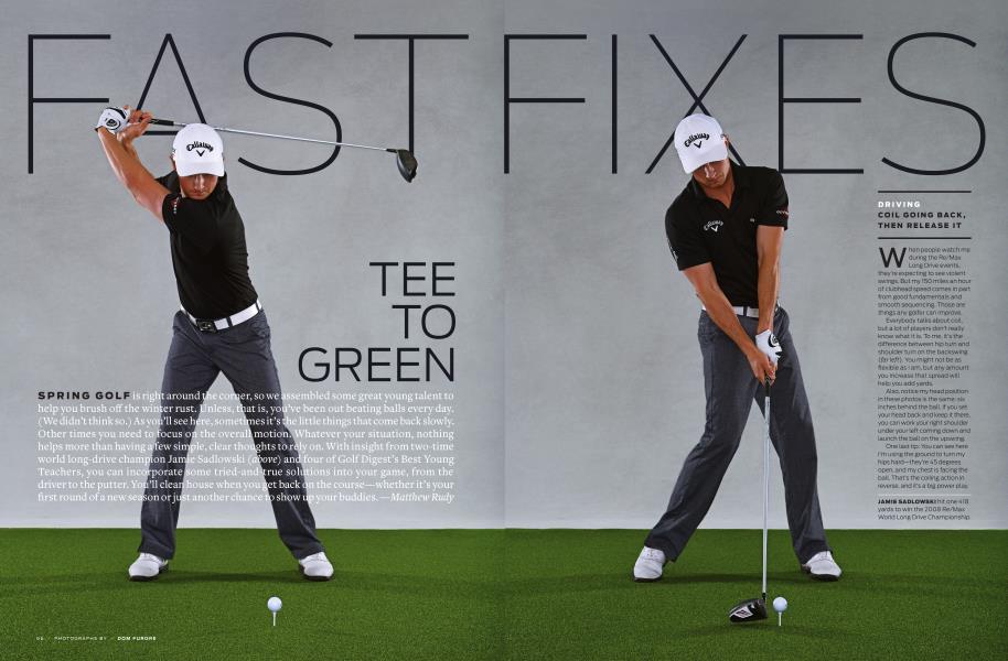 FAST FIXES TEE TO GREEN