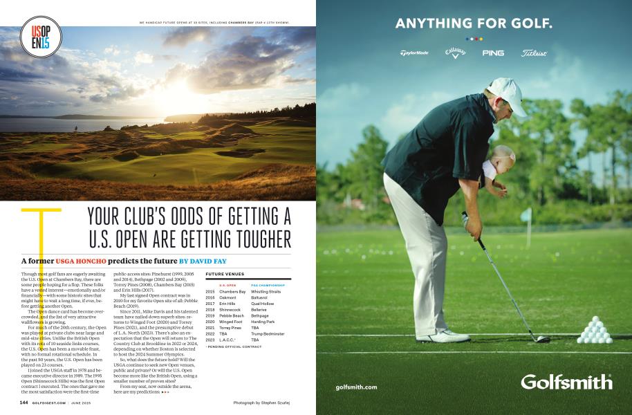 YOUR CLUB'S ODDS OF GETTING A U.S. OPEN ARE GETTING TOUGHER