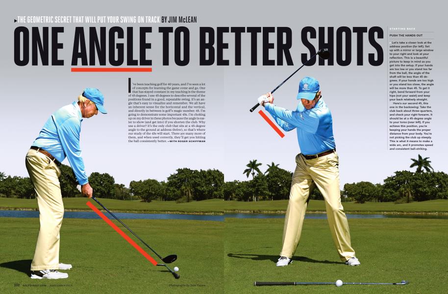 ONE ANGLE TO BETTER SHOTS