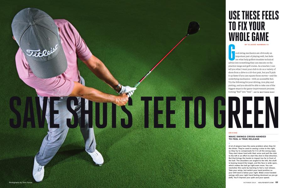 SAVE SHOTS TEE TO GREEN