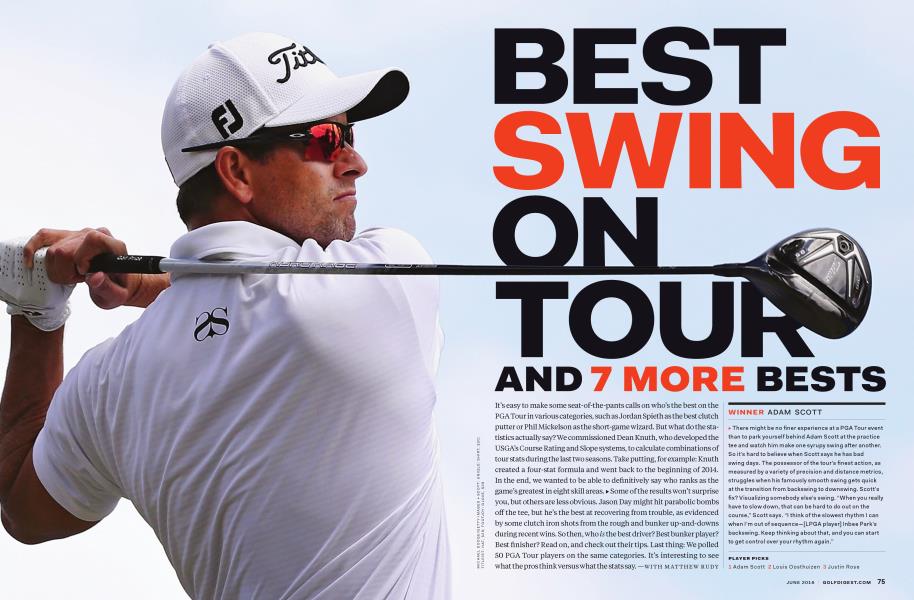 BEST SWING ON TOUR AND 7 MORE BESTS