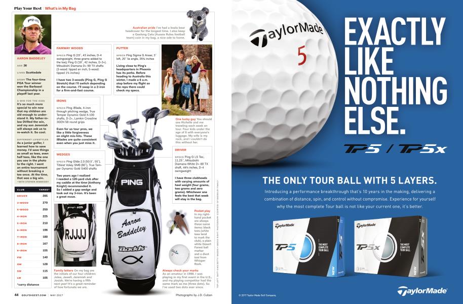 What’s in My Bag Golf Digest MAY 2017