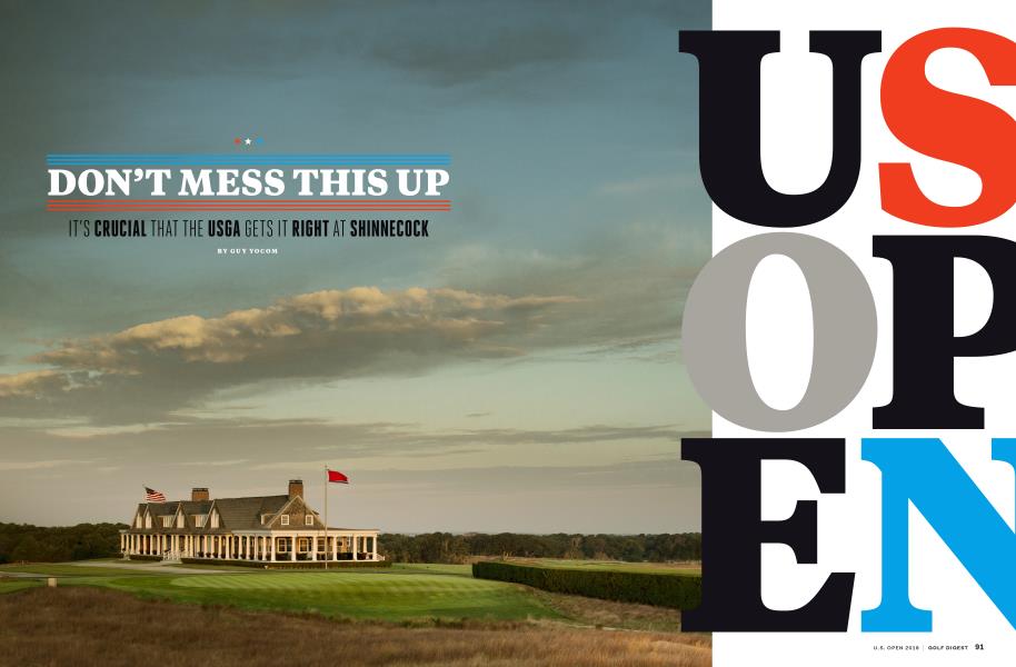 U.S. OPEN: DON’T MESS THIS UP