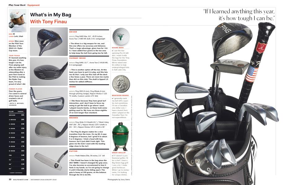 What's in My Bag: TONY FINAU