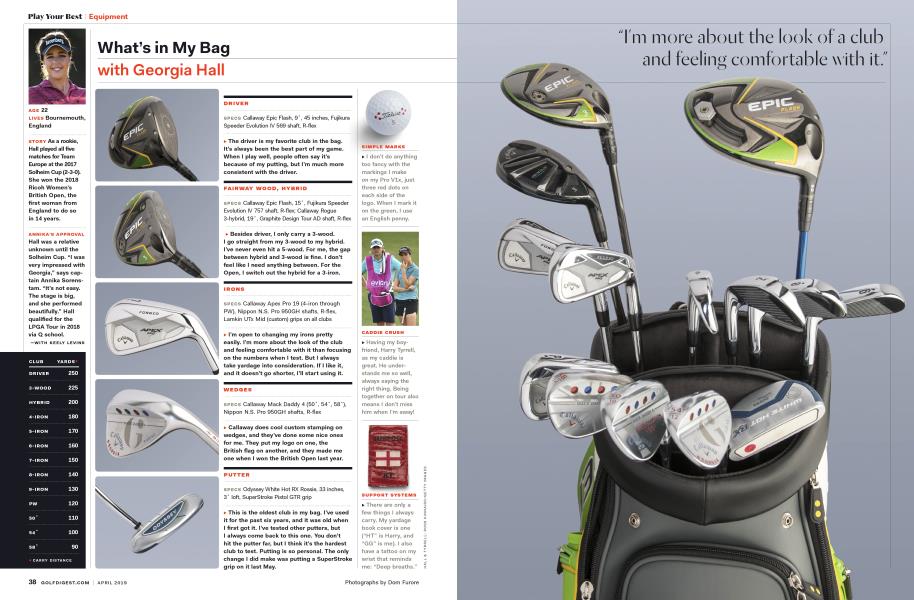 What’s in My Bag Golf Digest APRIL 2019