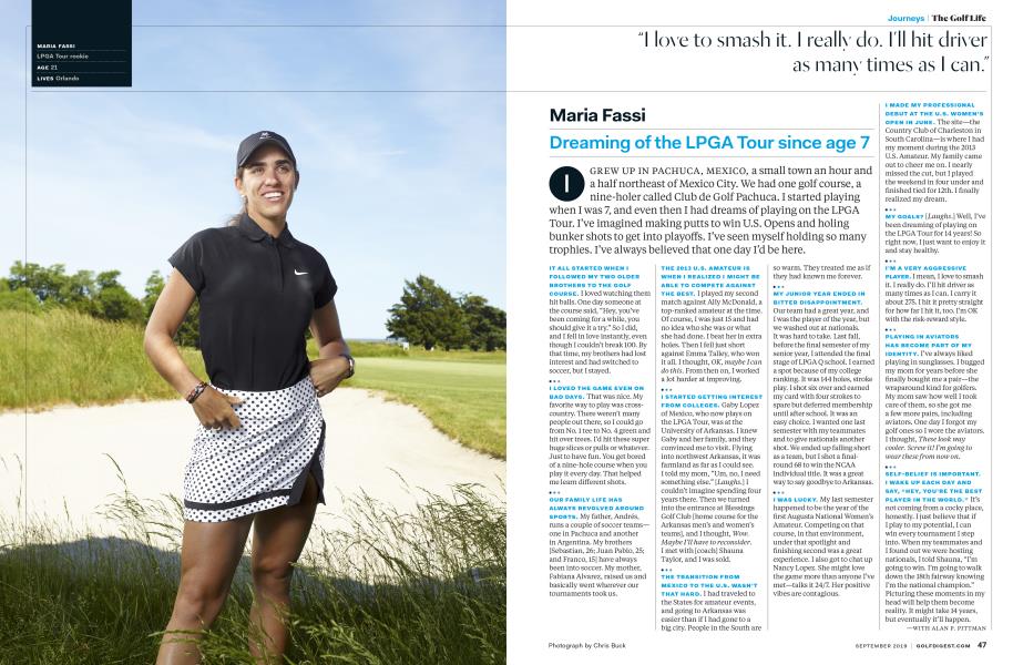 Maria Fassi | Golf Digest | SEPTEMBER 2019