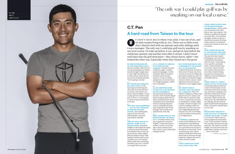 C.T. Pan | Golf Digest | OCTOBER 2019