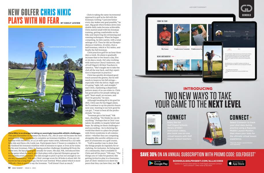 NEW GOLFER CHRIS NIKIC PLAYS WITH NO FEAR.
