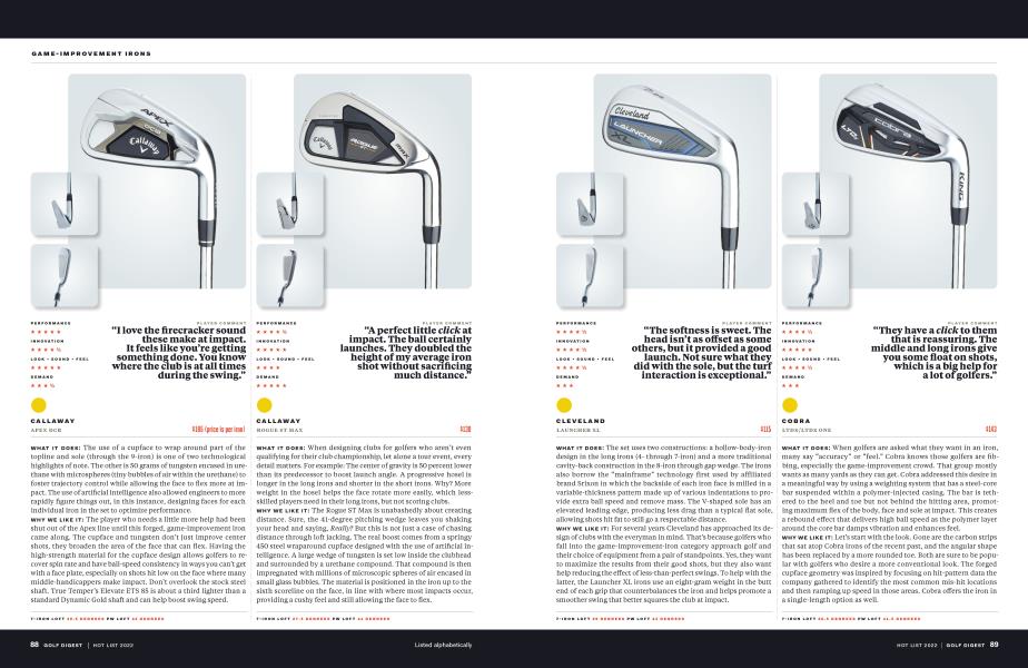 GAME-IMPROVEMENT IRONS