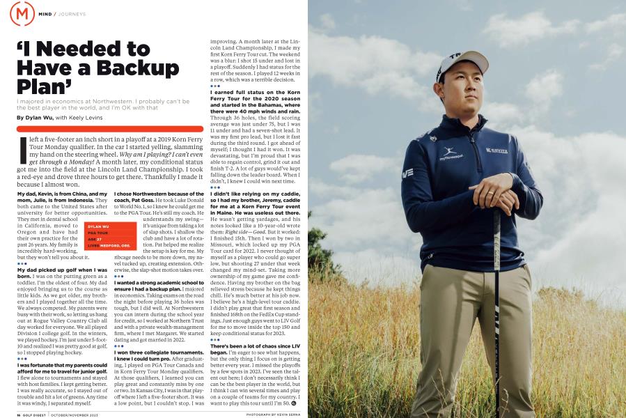 'I Needed to Have a Backup Plan’
