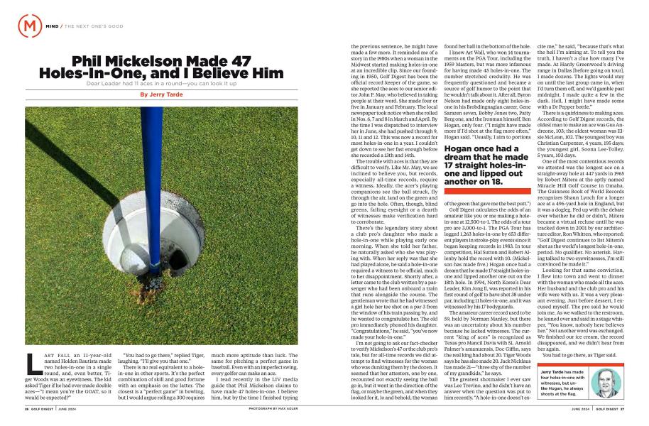 Phil Mickelson Made 47 Holes-In-One, and I Believe Him