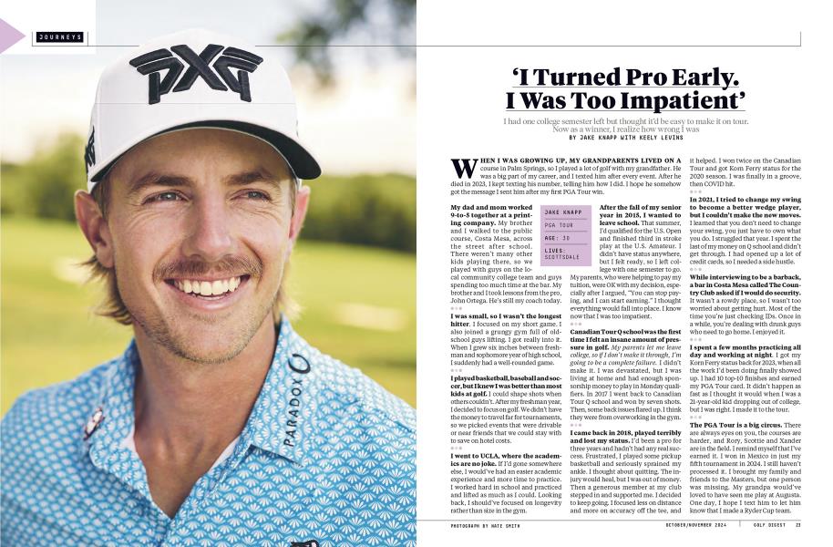 ‘I Turned Pro Early. I Was Too Impatient’